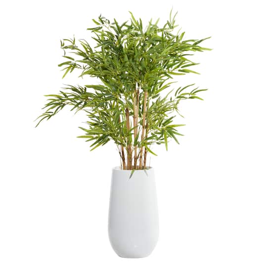 54" White Contemporary Floral & Botanical Artificial Foliage